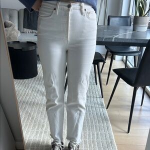 White Re/Done Straight Leg Jeans
